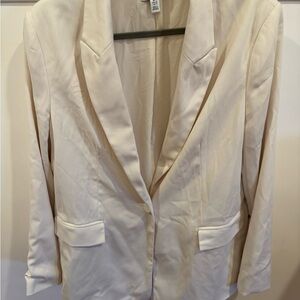Topshop Cream Women's Blazer